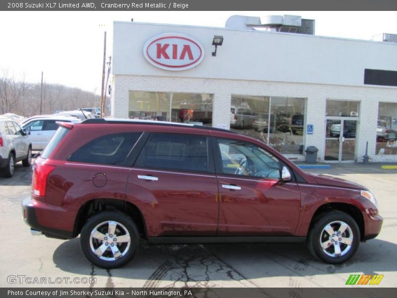 Cranberry Red Metallic / Beige 2008 Suzuki XL7 Limited AWD