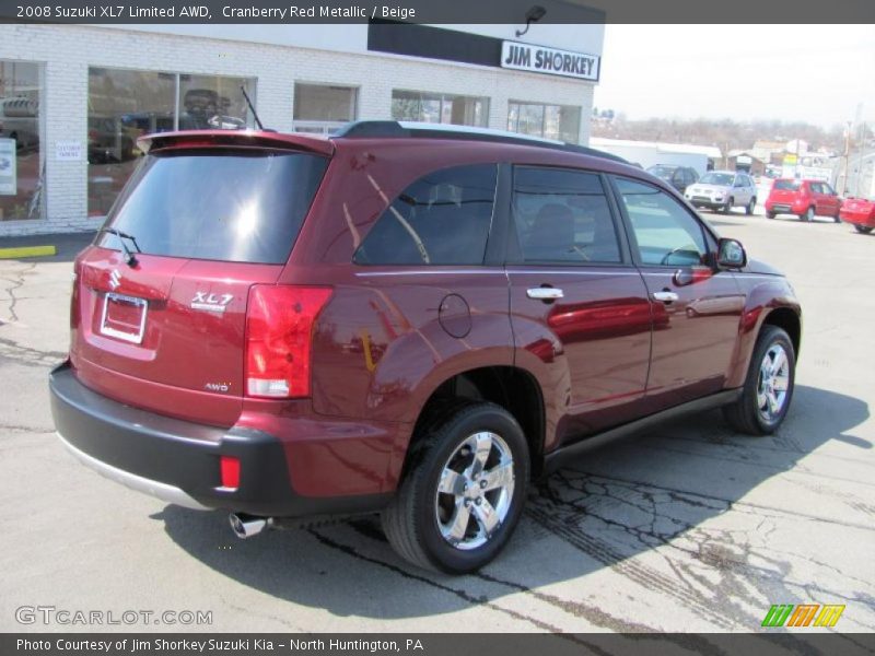 Cranberry Red Metallic / Beige 2008 Suzuki XL7 Limited AWD