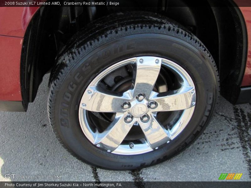 Cranberry Red Metallic / Beige 2008 Suzuki XL7 Limited AWD