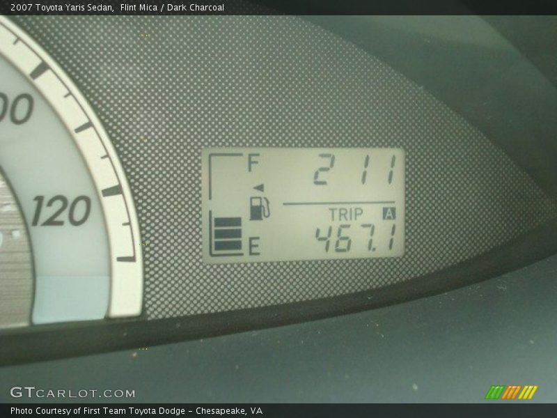 Flint Mica / Dark Charcoal 2007 Toyota Yaris Sedan