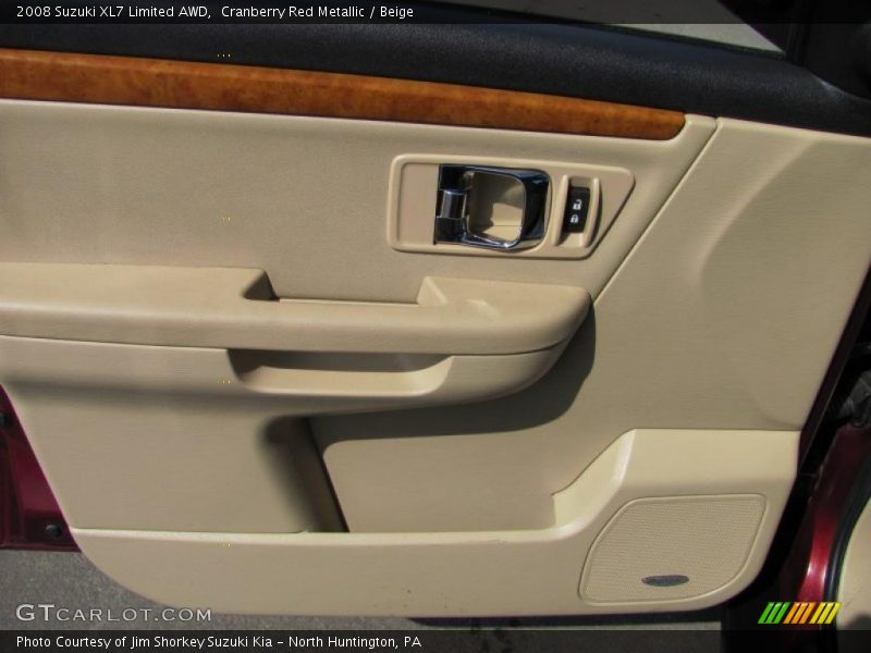 Cranberry Red Metallic / Beige 2008 Suzuki XL7 Limited AWD
