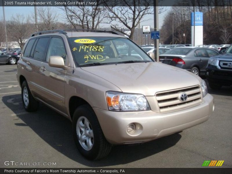 Sonora Gold Pearl / Ivory 2005 Toyota Highlander V6