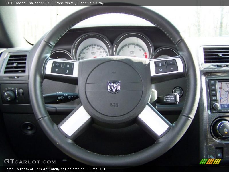 Stone White / Dark Slate Gray 2010 Dodge Challenger R/T