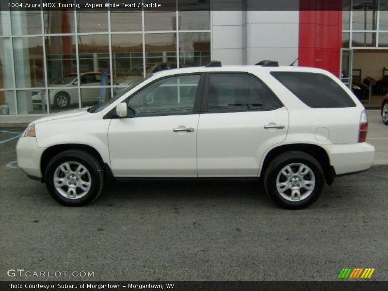 Aspen White Pearl / Saddle 2004 Acura MDX Touring