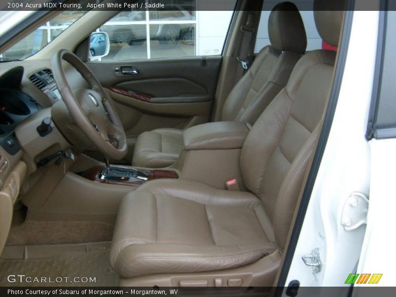 Aspen White Pearl / Saddle 2004 Acura MDX Touring