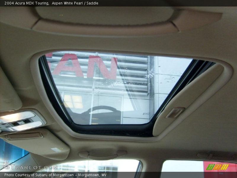 Aspen White Pearl / Saddle 2004 Acura MDX Touring