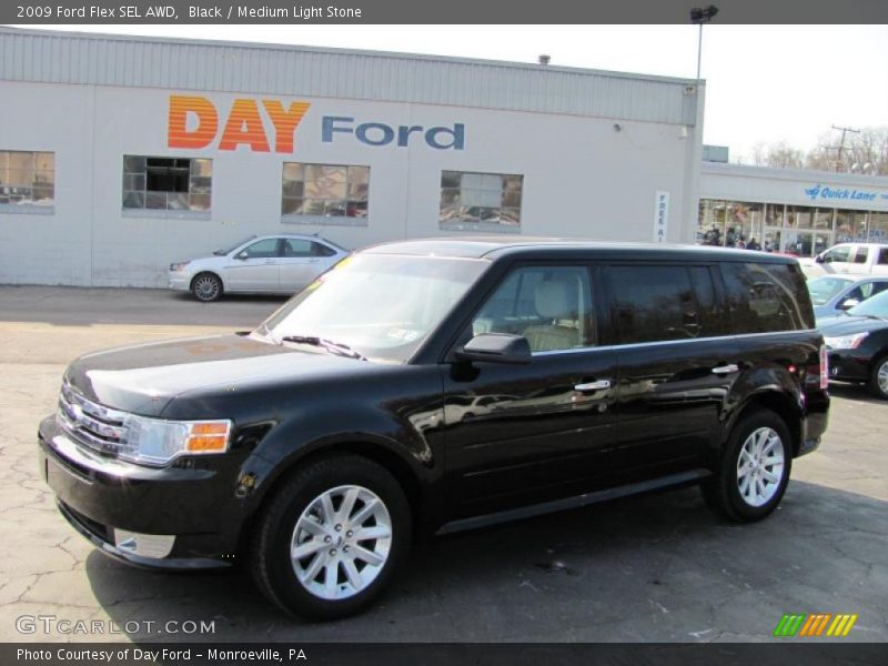 Black / Medium Light Stone 2009 Ford Flex SEL AWD