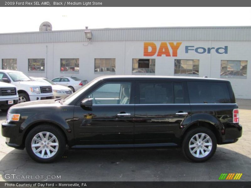 Black / Medium Light Stone 2009 Ford Flex SEL AWD