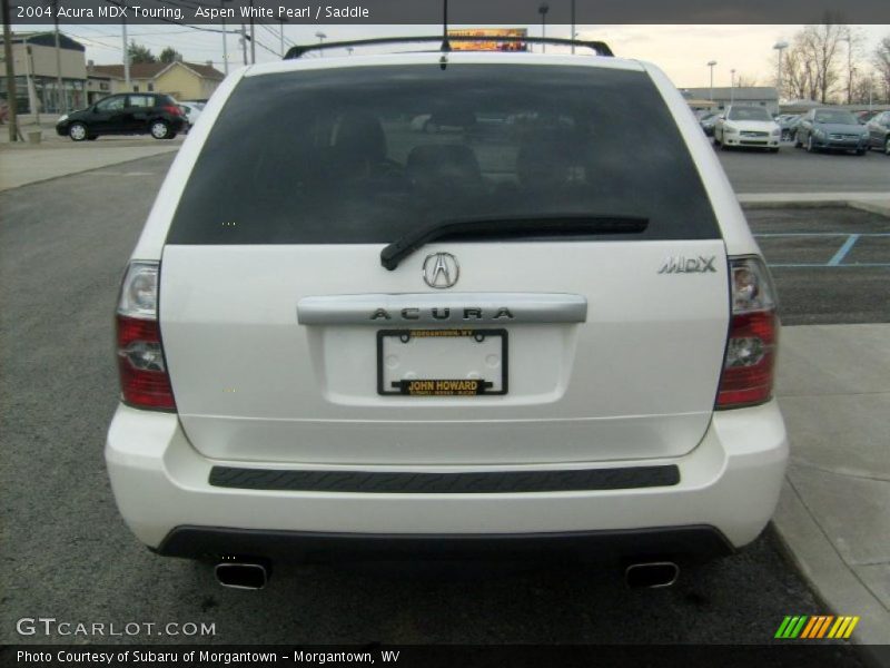 Aspen White Pearl / Saddle 2004 Acura MDX Touring