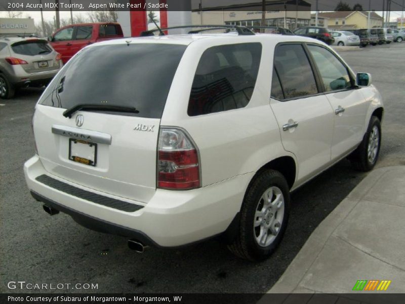 Aspen White Pearl / Saddle 2004 Acura MDX Touring