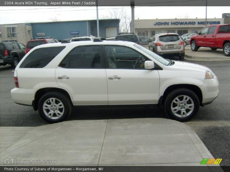 Aspen White Pearl / Saddle 2004 Acura MDX Touring
