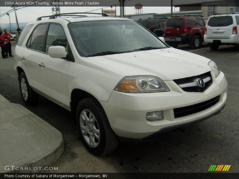 Aspen White Pearl / Saddle 2004 Acura MDX Touring