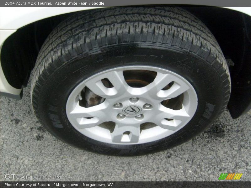 Aspen White Pearl / Saddle 2004 Acura MDX Touring
