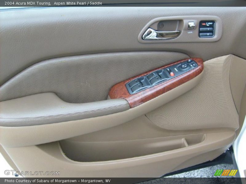 Aspen White Pearl / Saddle 2004 Acura MDX Touring