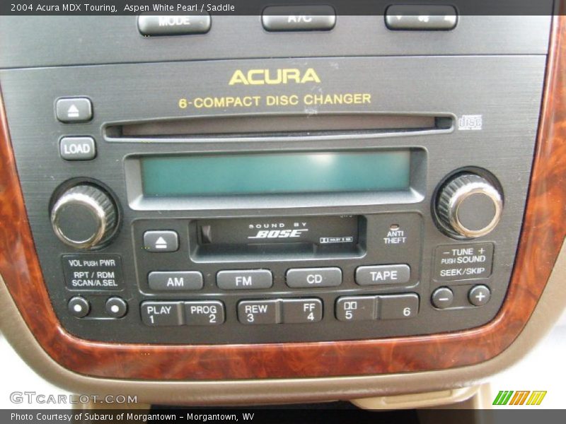 Aspen White Pearl / Saddle 2004 Acura MDX Touring