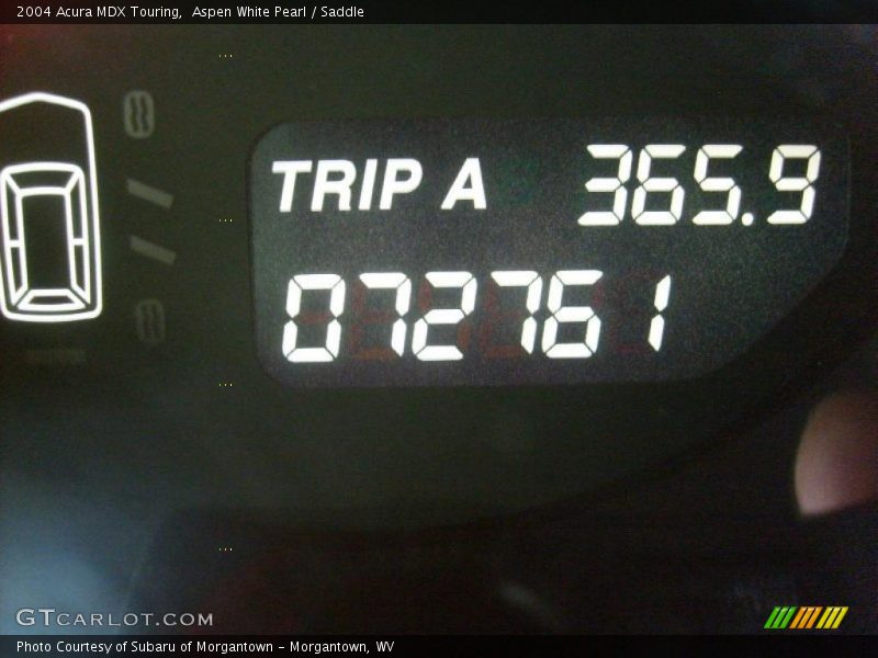 Aspen White Pearl / Saddle 2004 Acura MDX Touring