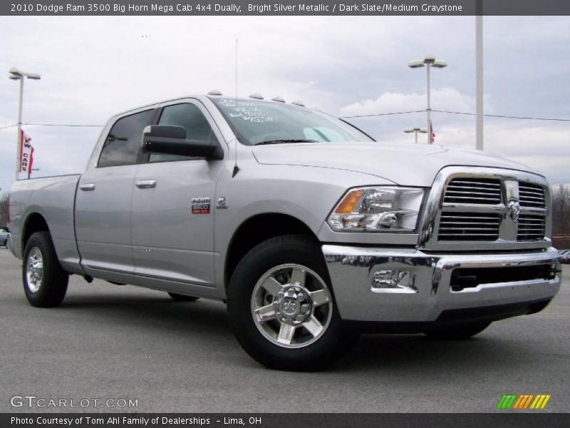 Bright Silver Metallic / Dark Slate/Medium Graystone 2010 Dodge Ram 3500 Big Horn Mega Cab 4x4 Dually