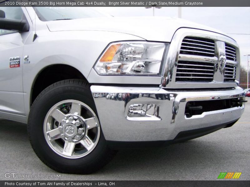 Bright Silver Metallic / Dark Slate/Medium Graystone 2010 Dodge Ram 3500 Big Horn Mega Cab 4x4 Dually