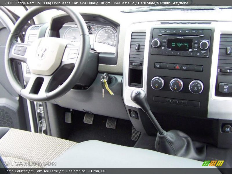Bright Silver Metallic / Dark Slate/Medium Graystone 2010 Dodge Ram 3500 Big Horn Mega Cab 4x4 Dually