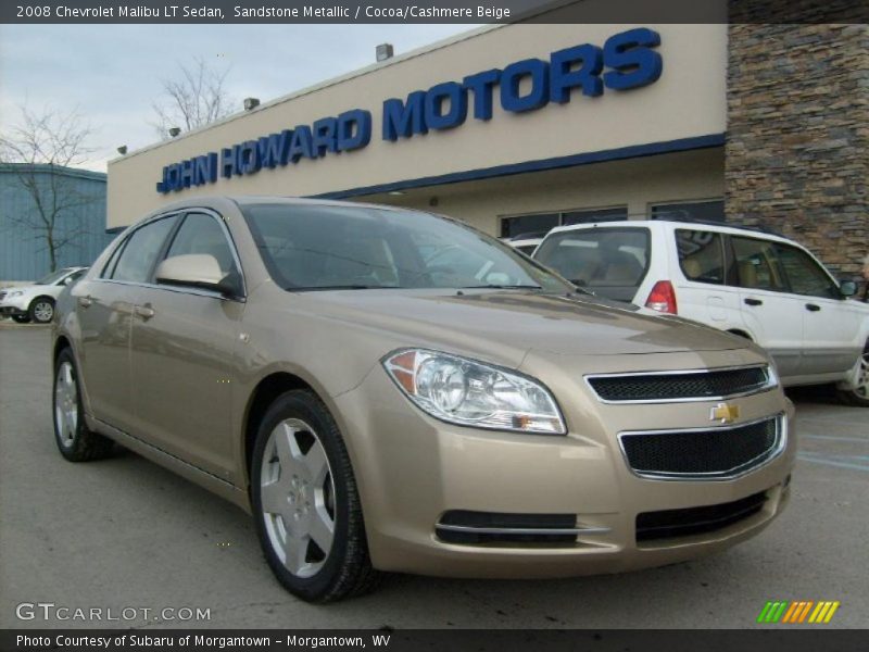 Sandstone Metallic / Cocoa/Cashmere Beige 2008 Chevrolet Malibu LT Sedan