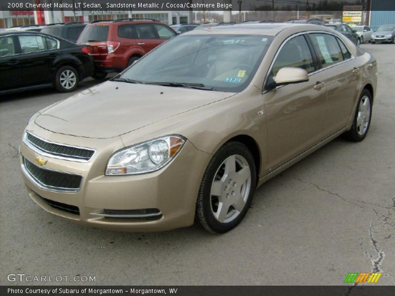 Sandstone Metallic / Cocoa/Cashmere Beige 2008 Chevrolet Malibu LT Sedan