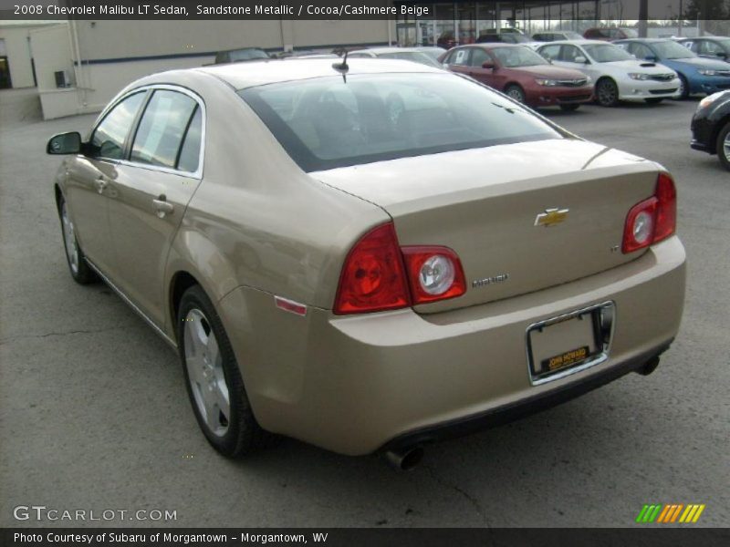 Sandstone Metallic / Cocoa/Cashmere Beige 2008 Chevrolet Malibu LT Sedan