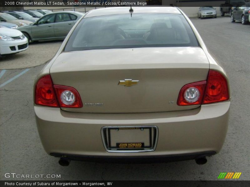 Sandstone Metallic / Cocoa/Cashmere Beige 2008 Chevrolet Malibu LT Sedan
