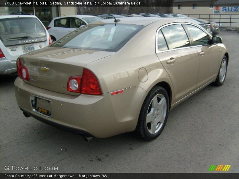 Sandstone Metallic / Cocoa/Cashmere Beige 2008 Chevrolet Malibu LT Sedan