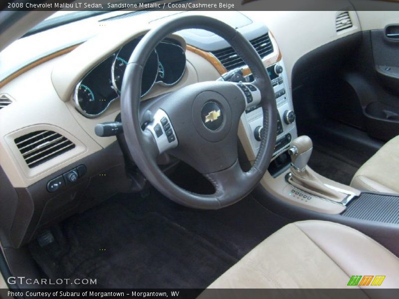 Sandstone Metallic / Cocoa/Cashmere Beige 2008 Chevrolet Malibu LT Sedan