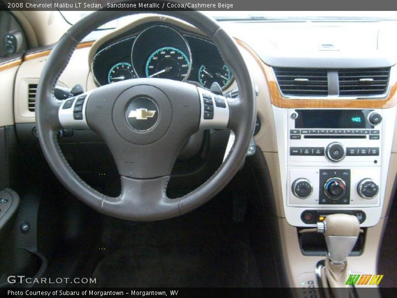 Sandstone Metallic / Cocoa/Cashmere Beige 2008 Chevrolet Malibu LT Sedan