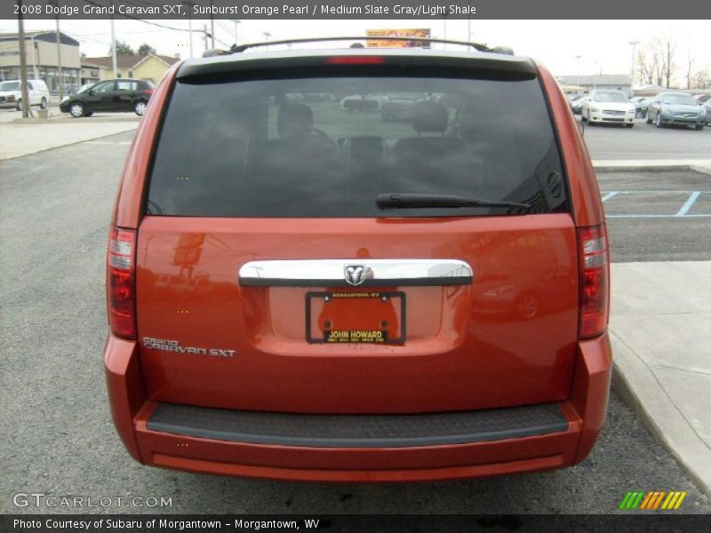 Sunburst Orange Pearl / Medium Slate Gray/Light Shale 2008 Dodge Grand Caravan SXT