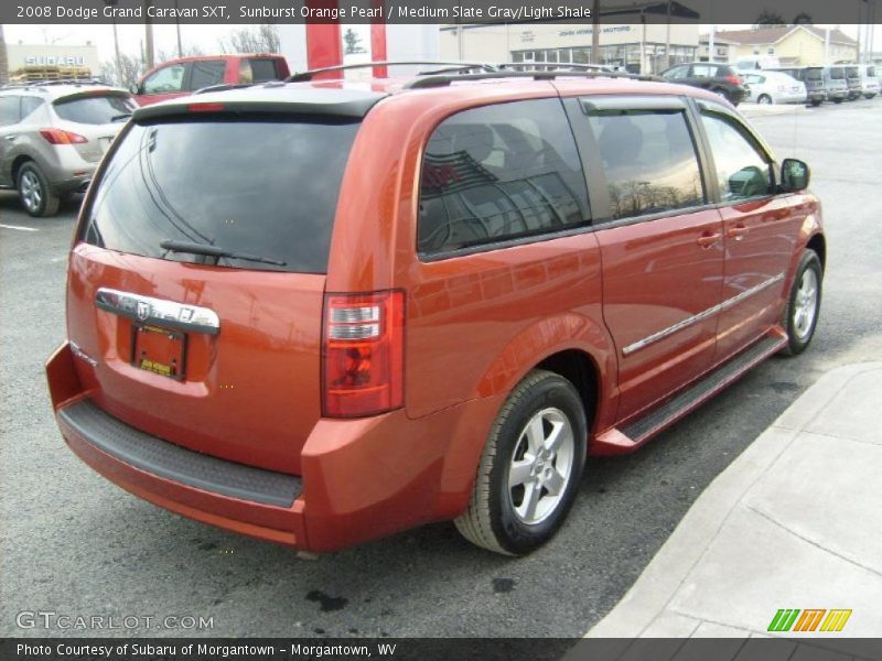 Sunburst Orange Pearl / Medium Slate Gray/Light Shale 2008 Dodge Grand Caravan SXT