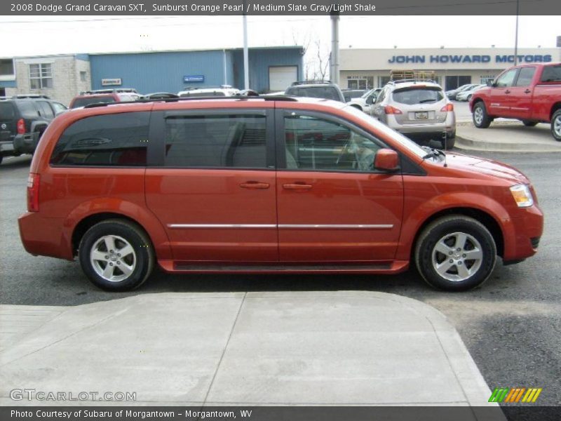 Sunburst Orange Pearl / Medium Slate Gray/Light Shale 2008 Dodge Grand Caravan SXT