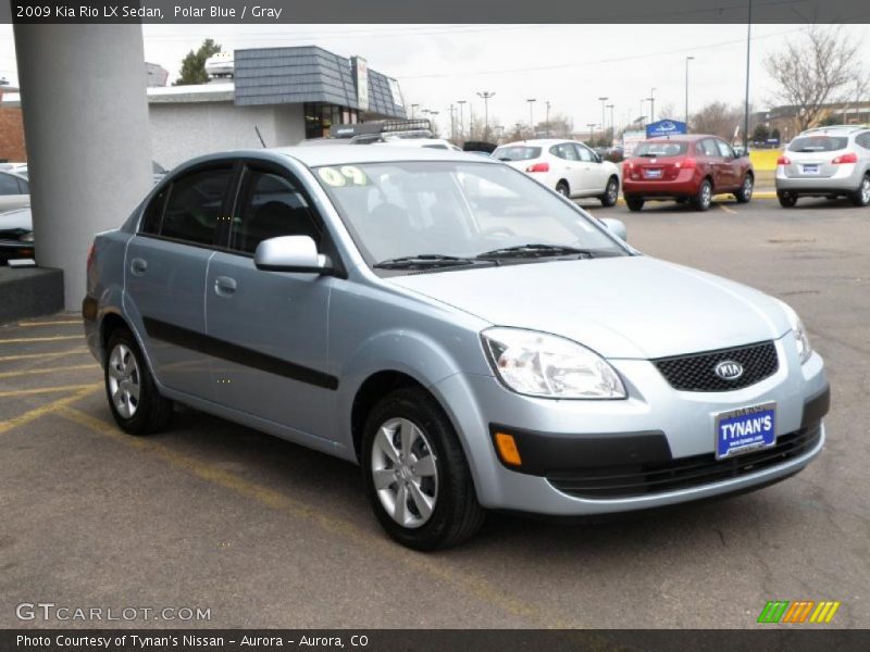 Polar Blue / Gray 2009 Kia Rio LX Sedan