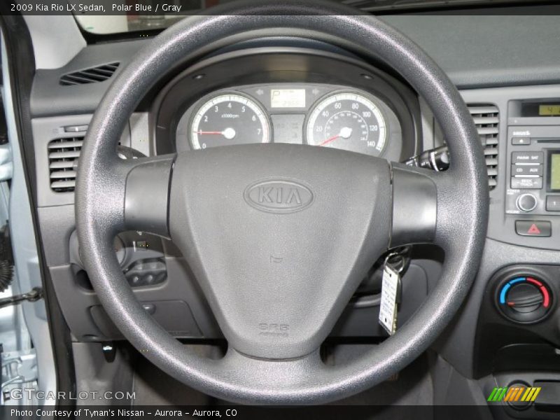 Polar Blue / Gray 2009 Kia Rio LX Sedan