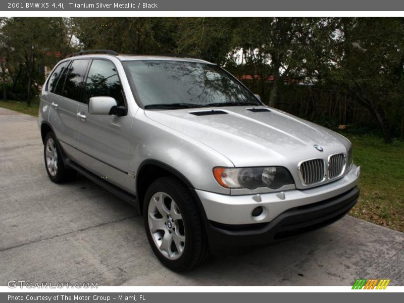 Titanium Silver Metallic / Black 2001 BMW X5 4.4i
