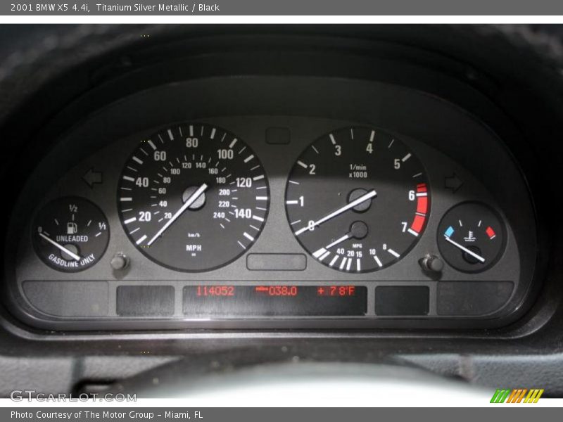 Titanium Silver Metallic / Black 2001 BMW X5 4.4i