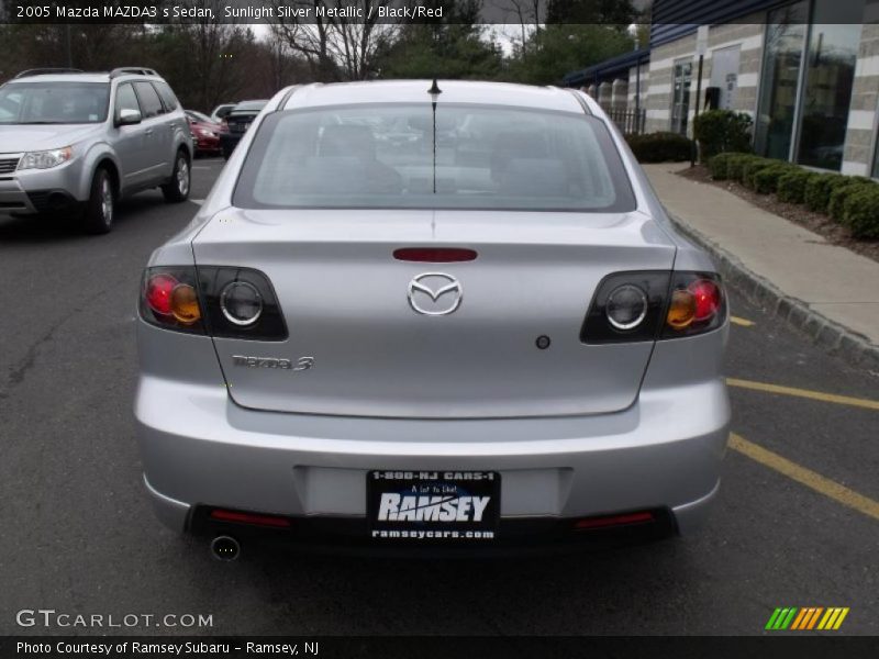 Sunlight Silver Metallic / Black/Red 2005 Mazda MAZDA3 s Sedan