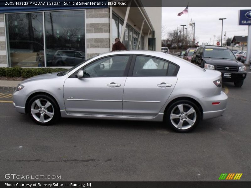 Sunlight Silver Metallic / Black/Red 2005 Mazda MAZDA3 s Sedan
