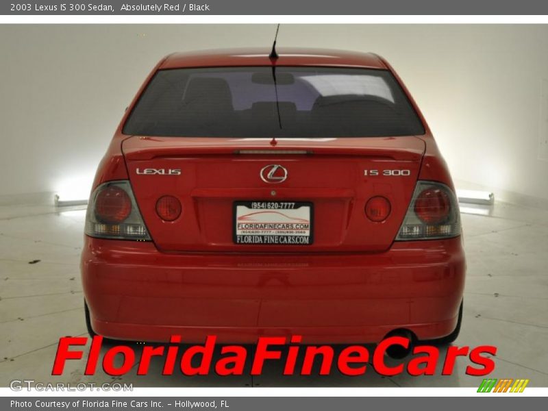 Absolutely Red / Black 2003 Lexus IS 300 Sedan