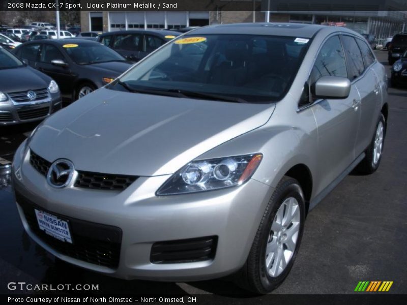 Liquid Platinum Metallic / Sand 2008 Mazda CX-7 Sport