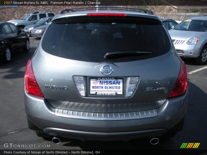 Platinum Pearl Matallic / Charcoal 2007 Nissan Murano SL AWD