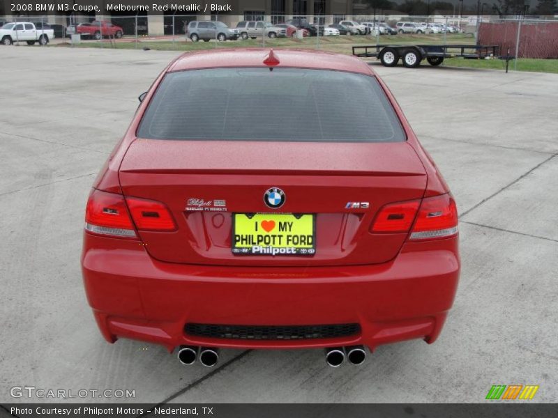 Melbourne Red Metallic / Black 2008 BMW M3 Coupe