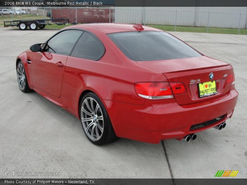 Melbourne Red Metallic / Black 2008 BMW M3 Coupe