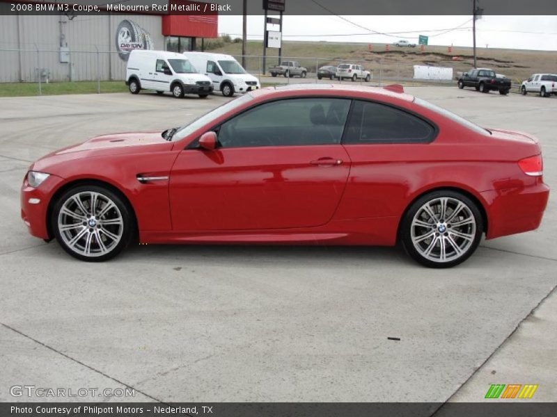 Melbourne Red Metallic / Black 2008 BMW M3 Coupe