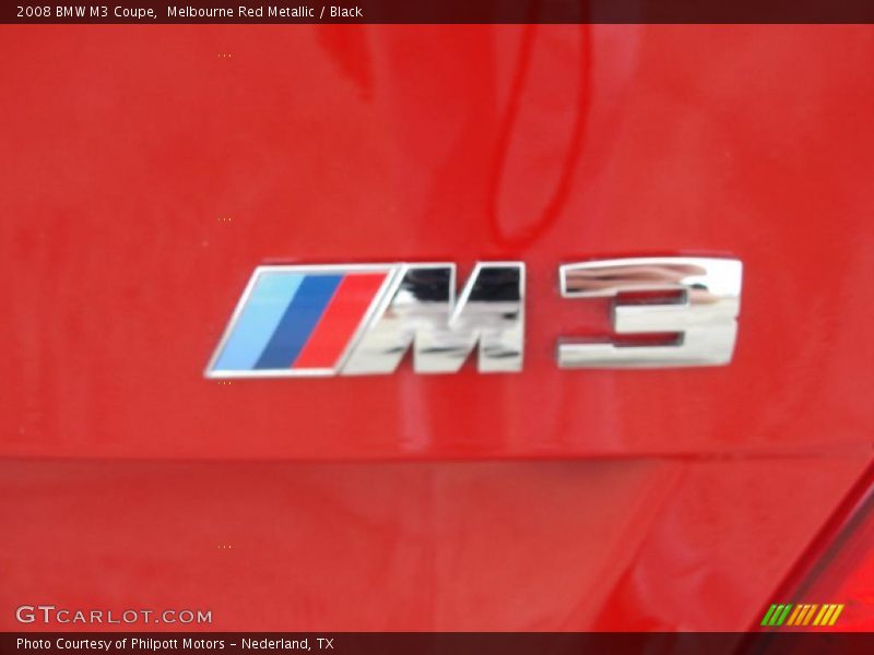 Melbourne Red Metallic / Black 2008 BMW M3 Coupe