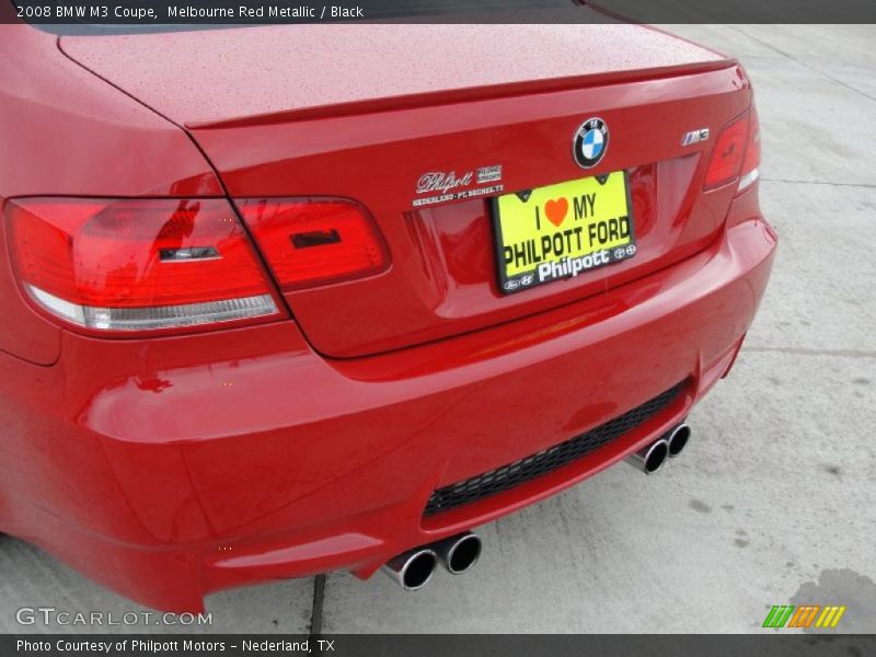 Melbourne Red Metallic / Black 2008 BMW M3 Coupe