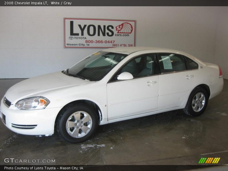 White / Gray 2008 Chevrolet Impala LT