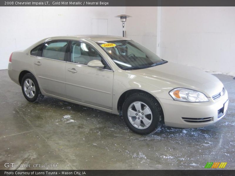 Gold Mist Metallic / Neutral Beige 2008 Chevrolet Impala LT