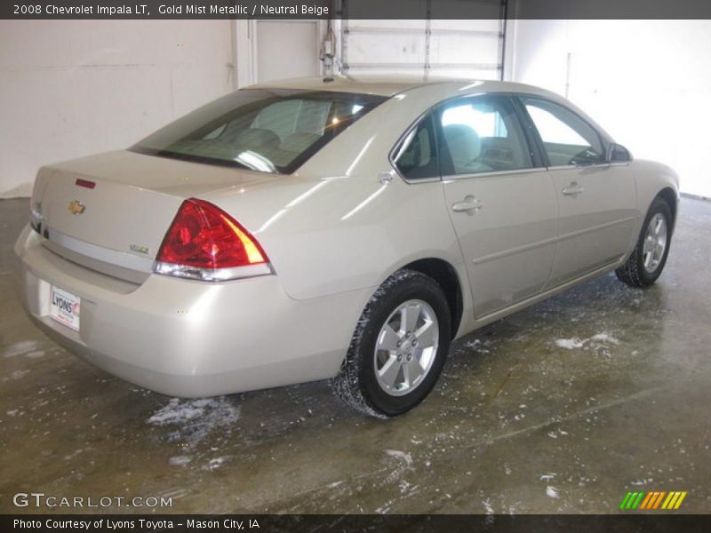 Gold Mist Metallic / Neutral Beige 2008 Chevrolet Impala LT